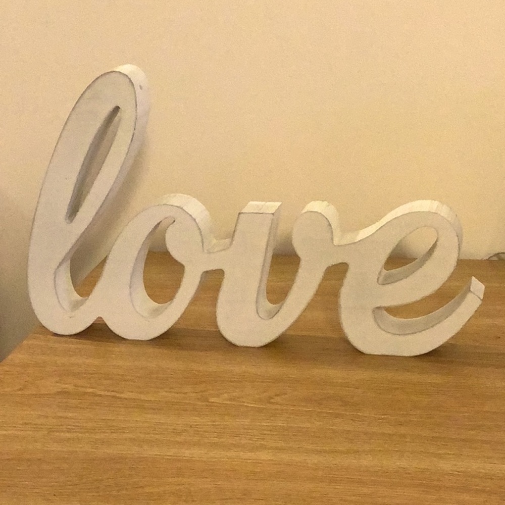 Wooden Love Sign